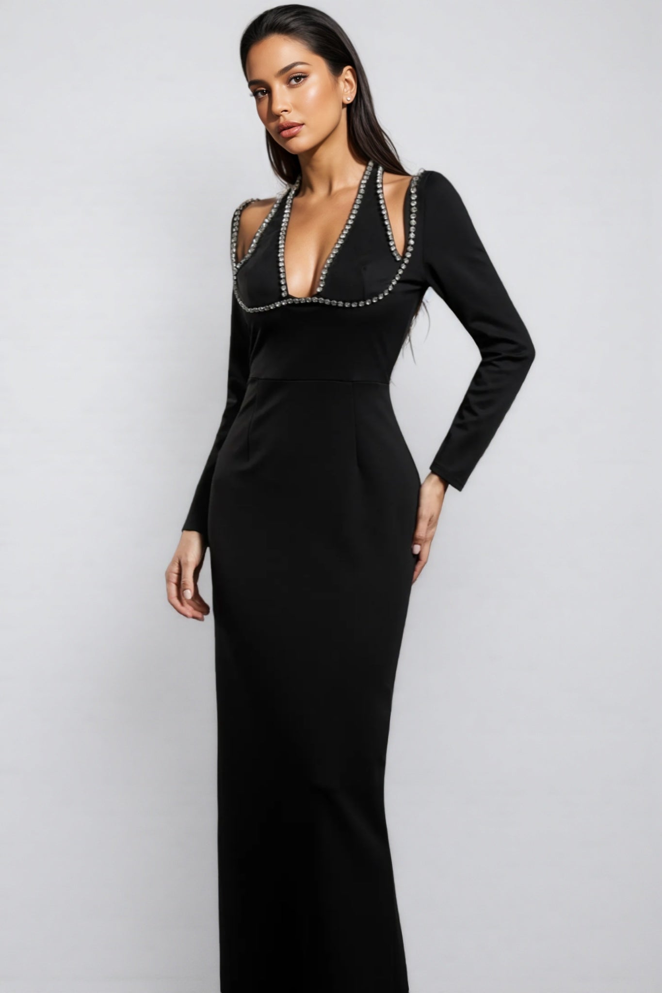 Revie V-Neck Bandage Maxi Dress - View 5