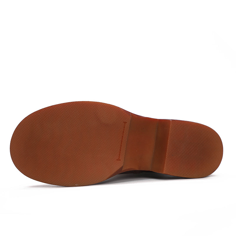 Handmade Soft Leather Knee High Boots Side Zip Riding Boots Black/Coffee