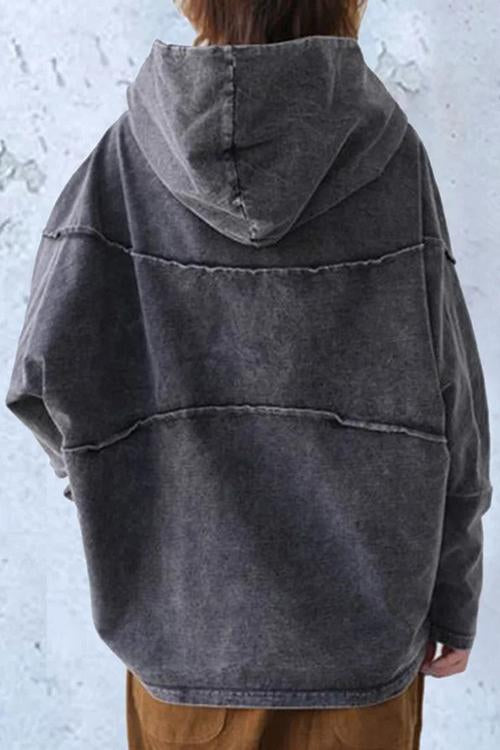 Vintage Long Sleeve Turtleneck Hoodie