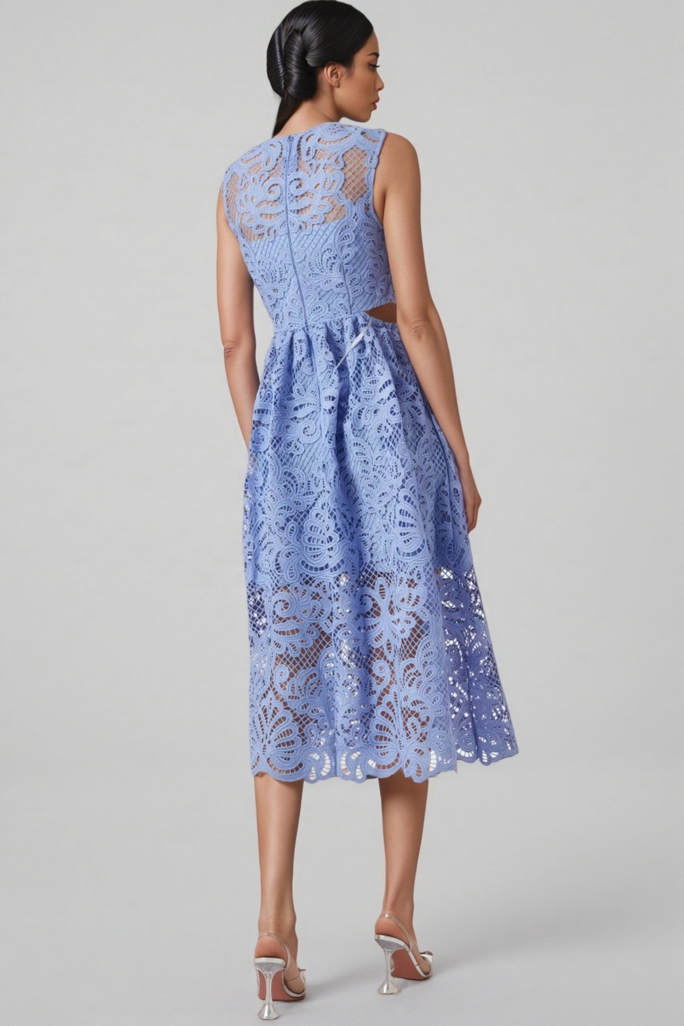 Martscn Cut-out Lace Midi Dress - View 3
