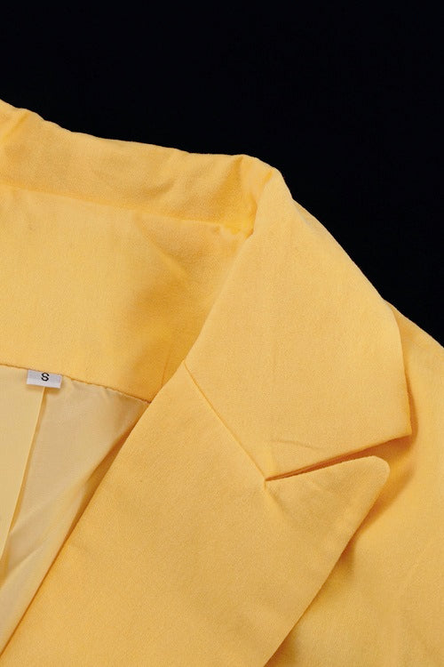 Elevated Lapel Detail Long Sleeve Blazer