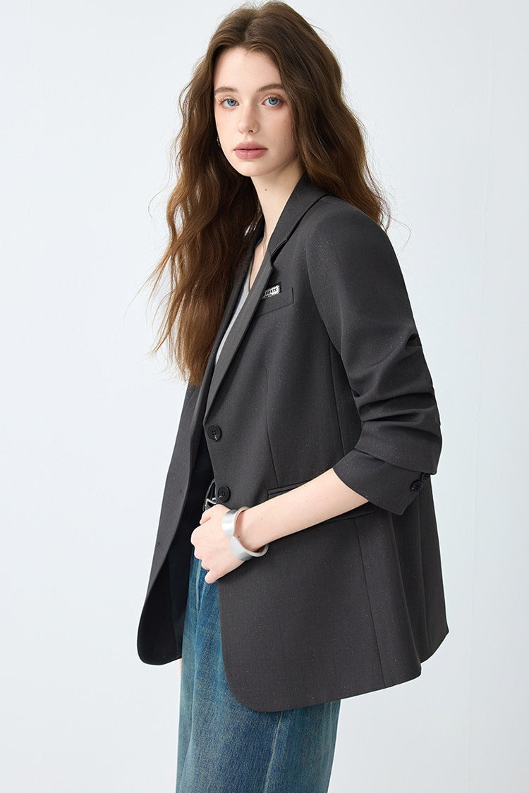 Unstructured Relaxed Office Chic Blazer