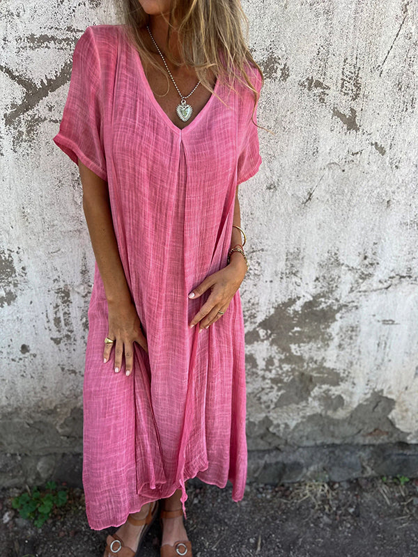Helena Chic V Neck Maxi Dress Silhouette Collection