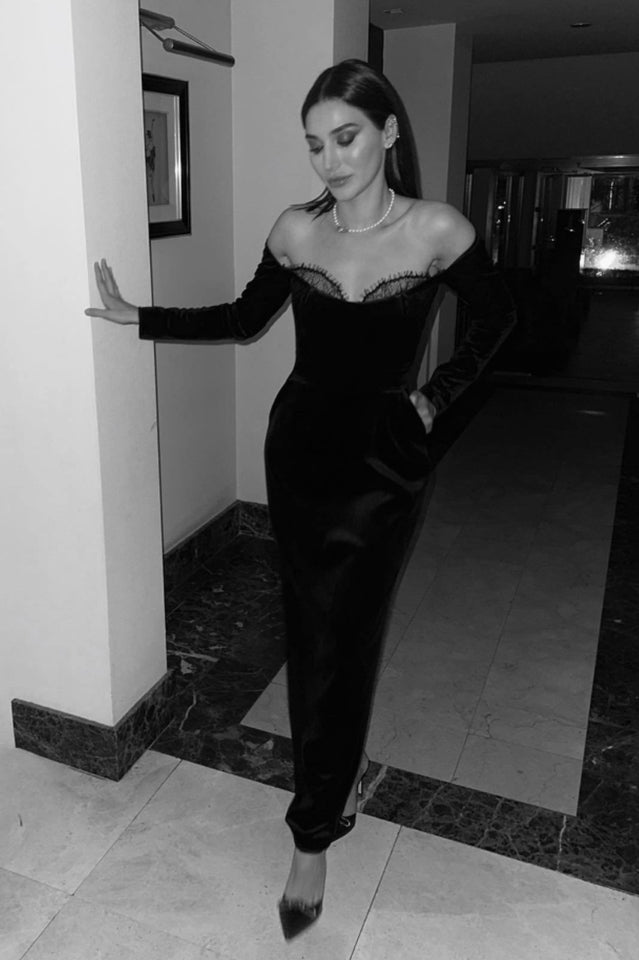 Palma Strapless Velvet Dress