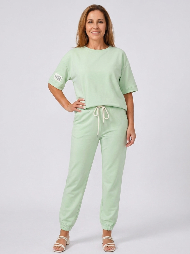 Short Sleeve Tee and Drawstring Jogger Two Piece Set