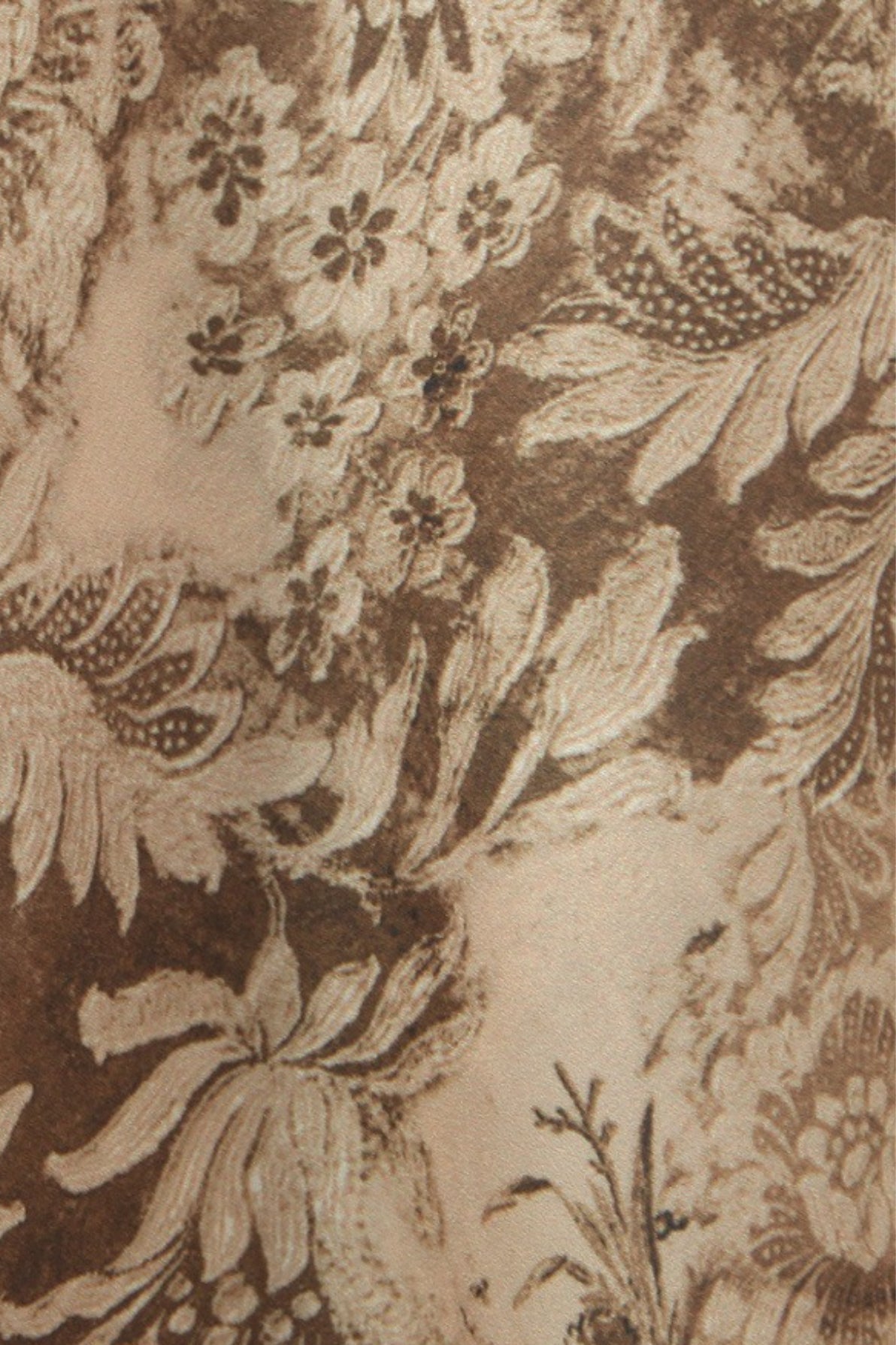 Floral Spaghetti Strap Cowl Neck Mermaid Gown