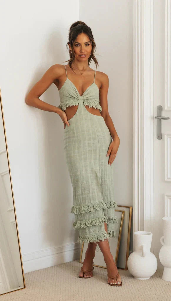 Percy Midi Dress - Green