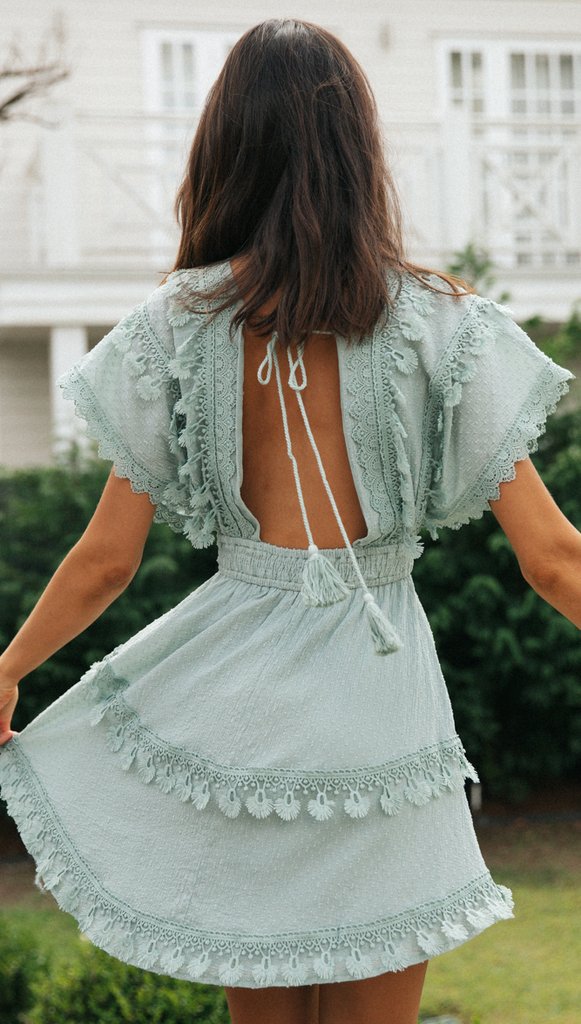 Dance On Air Ruffle Tiered Maxi Dress Sage FINAL