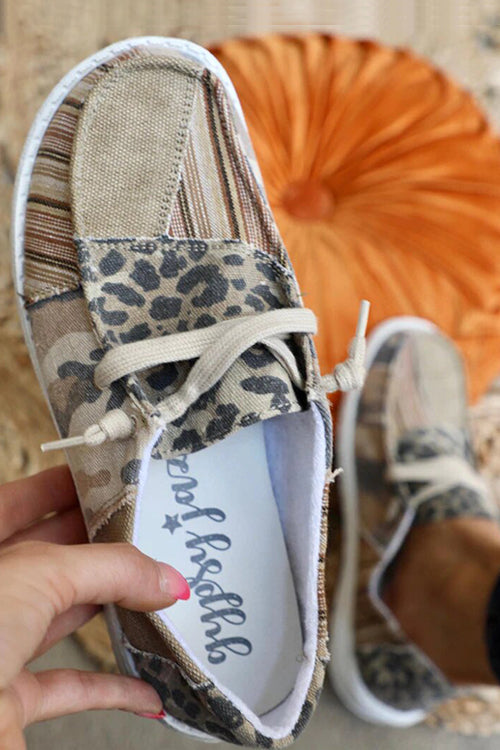 Anything But Basic Patchwork Boat Sneakers