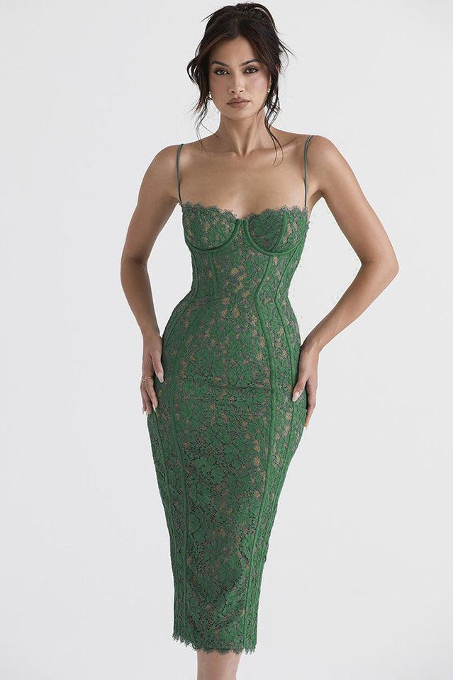 Forest Joelle Lace Midi Dress