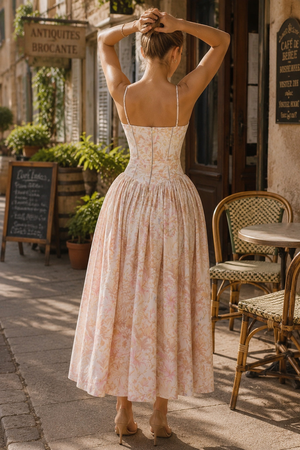 Ditsy Floral Slim Fit Slip Dress