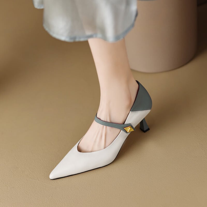 Shalanda Pointy Toe Stiletto Mary Jane Shoes