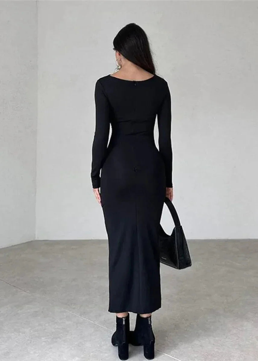 Luxe Slim Fit Elegant Long Sheath Dress for Women
