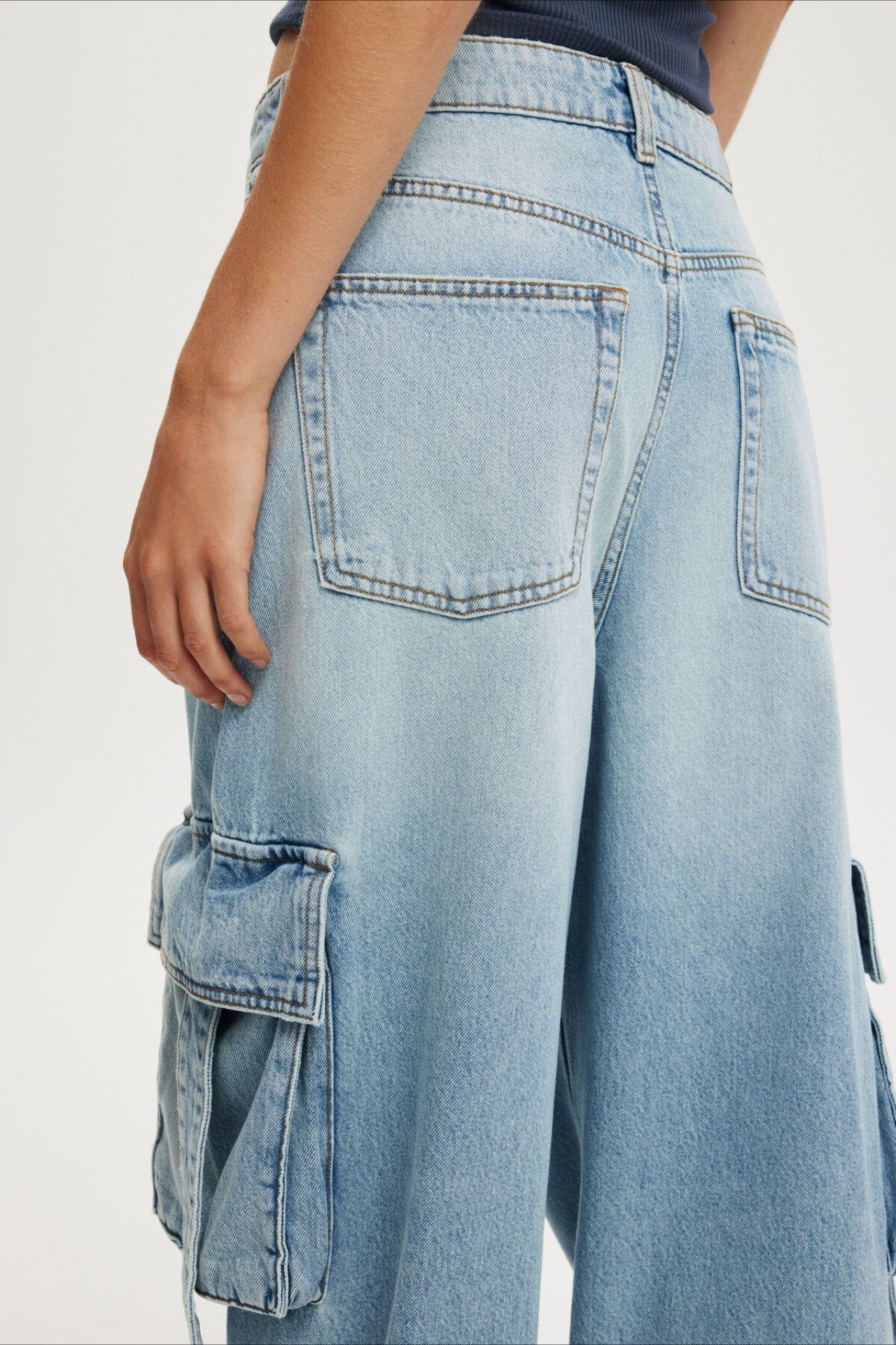 Vintage Washed Wide-Leg Denim Jeans