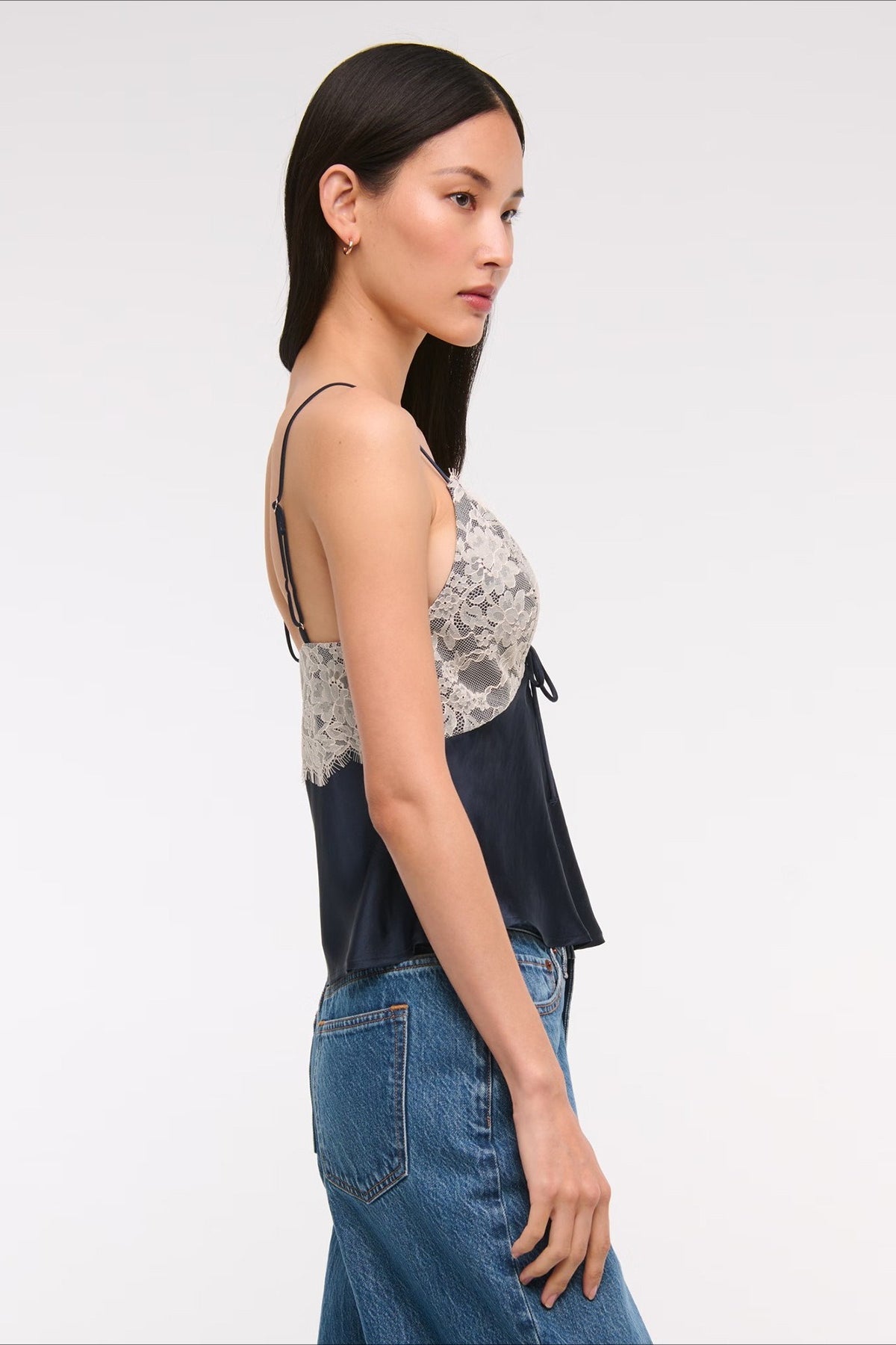 Lace Backless V-Neck Cami Top