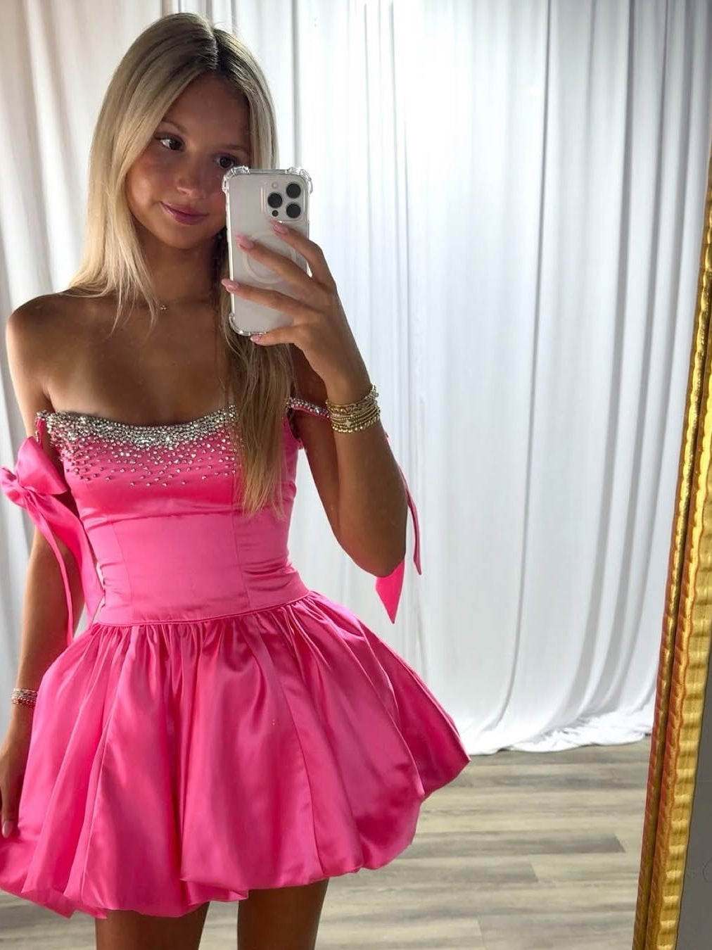 New A Line Spaghetti Straps Red/Black/Fuchsia Short Homecoming Dress with Beading