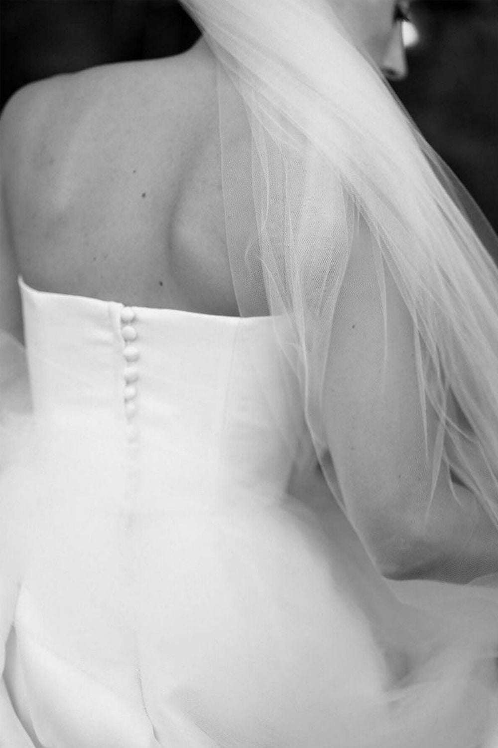 Charming A Line Strapless White Wedding Dress with Sweep Train