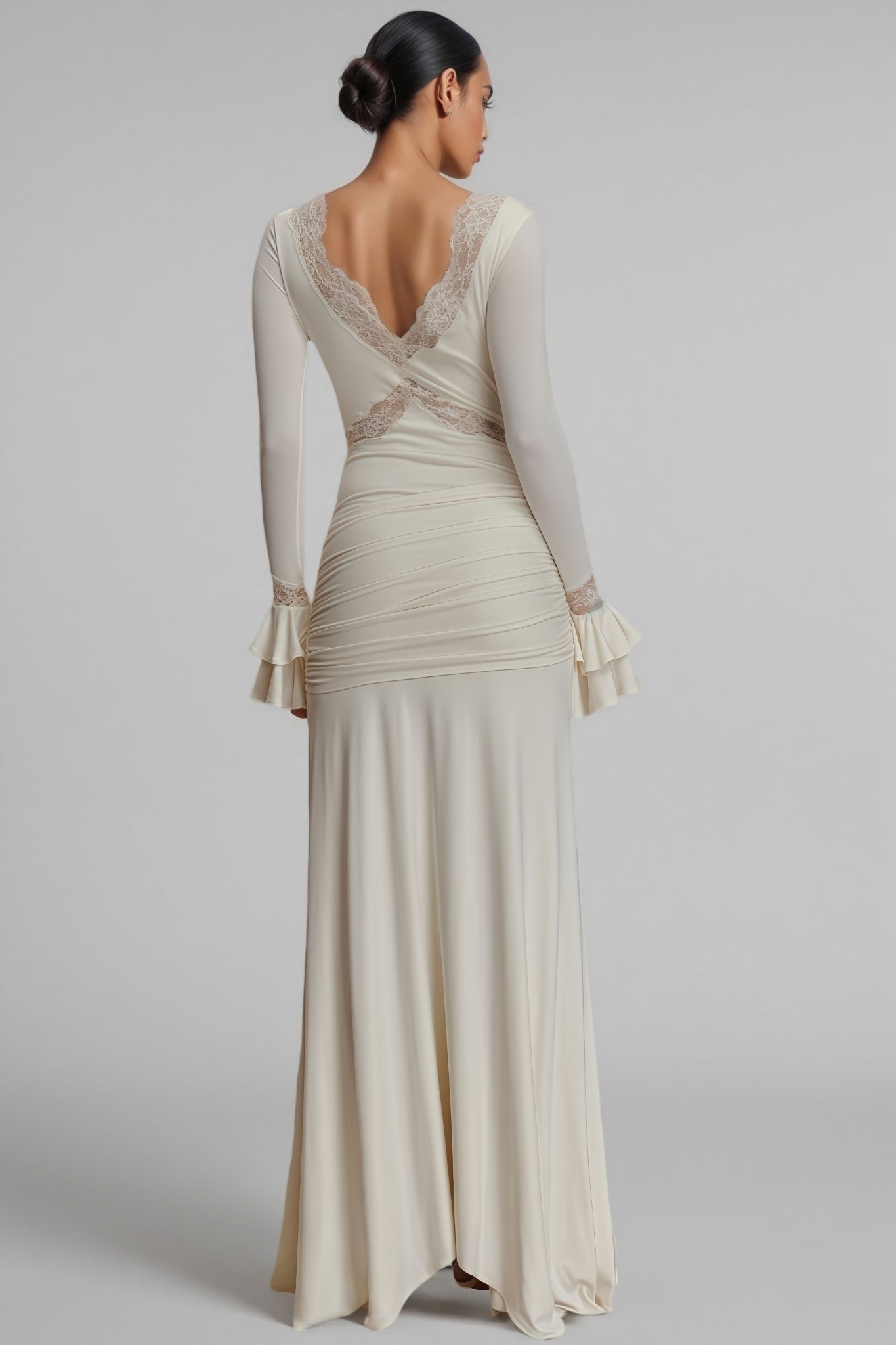 Elorat White Lace Maxi Dress - View 4