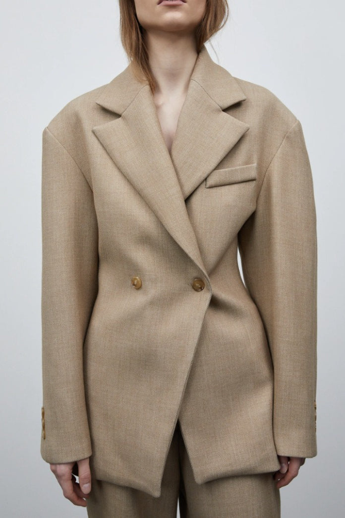 Elevated Relaxed Notch Lapel Blazer
