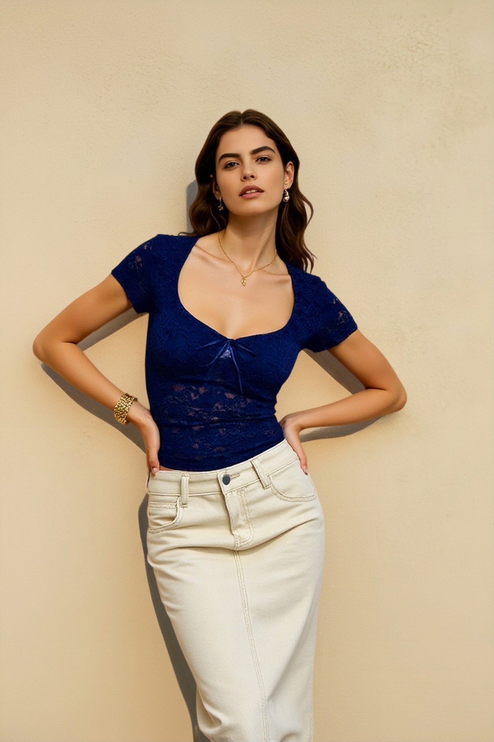 Vintage Washed Lace Top