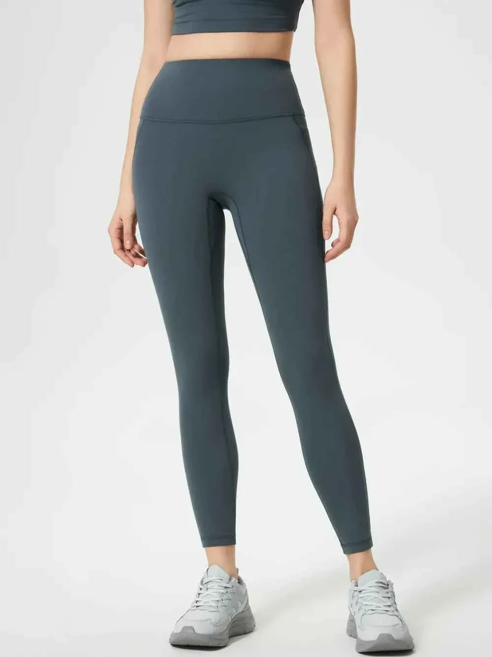 High Waist Wide Waistband Ankle Length Active Leggings 13