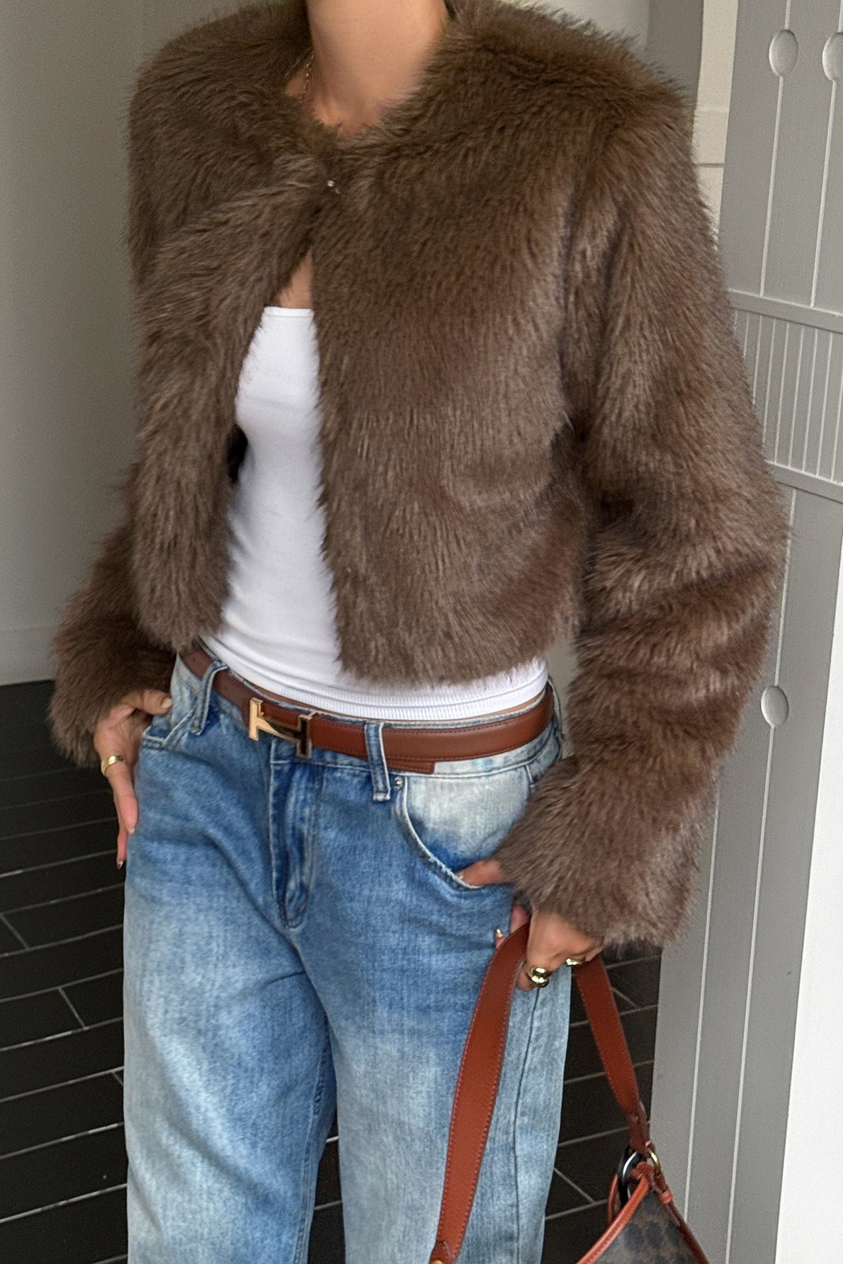 Casual Solid Knit Coat