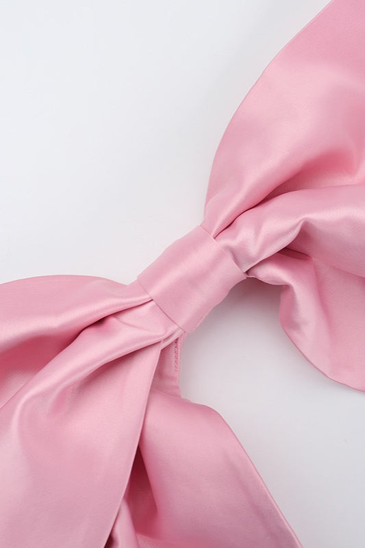 Satin Bow LowBack Party Dress