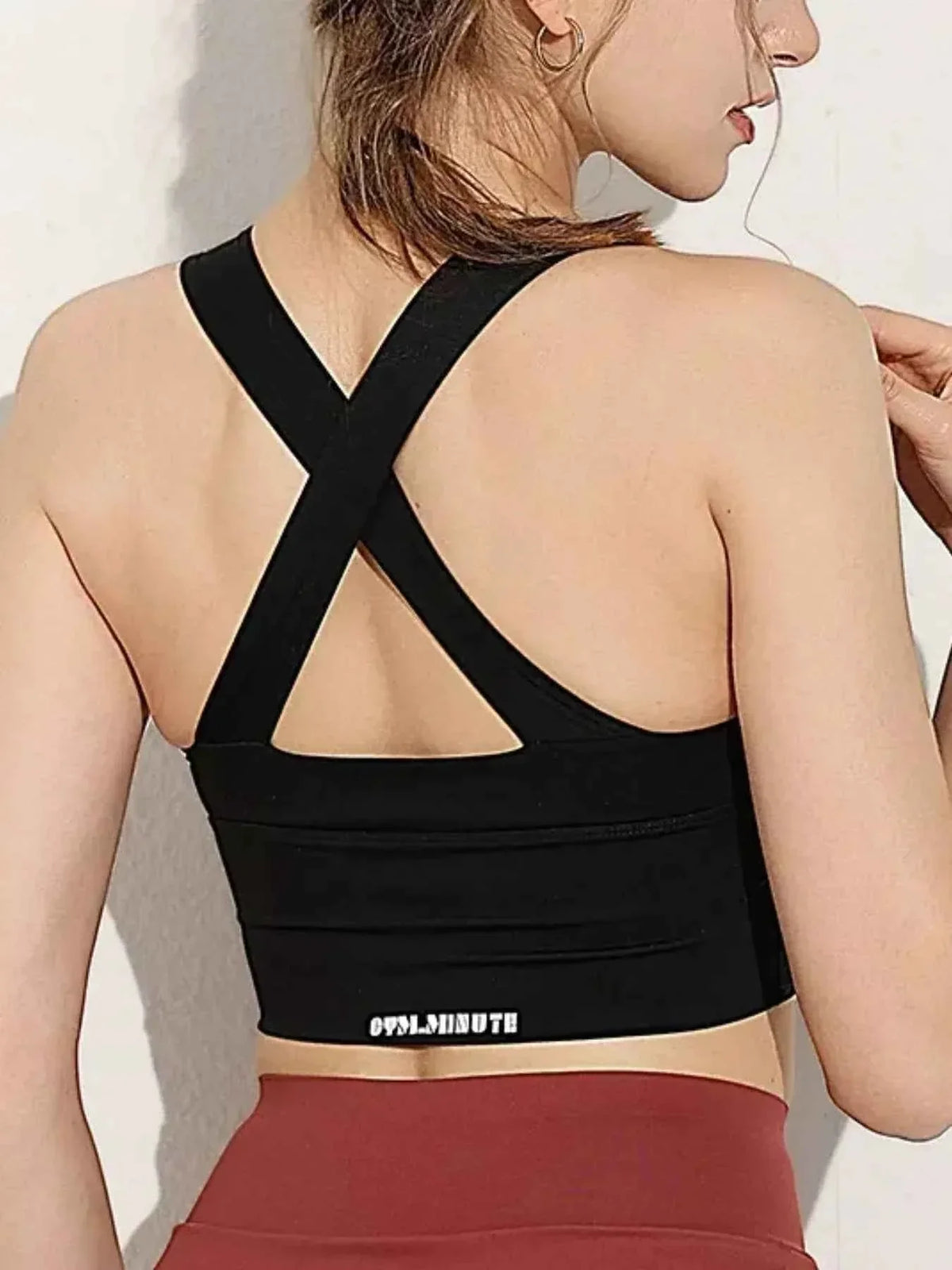 Zip Front Wide Strap Longline Sports Bra Tank Top 11