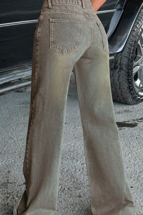 Distressed Washed Blue Jean