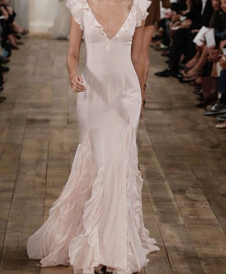 White Mermaid V Neck Long Chiffon Prom Dress Evening Dress cc1582