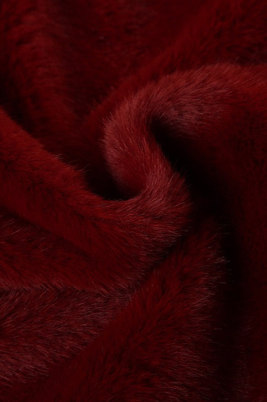 Fur Trim Strapless Bodycon Mini Birthday Dress