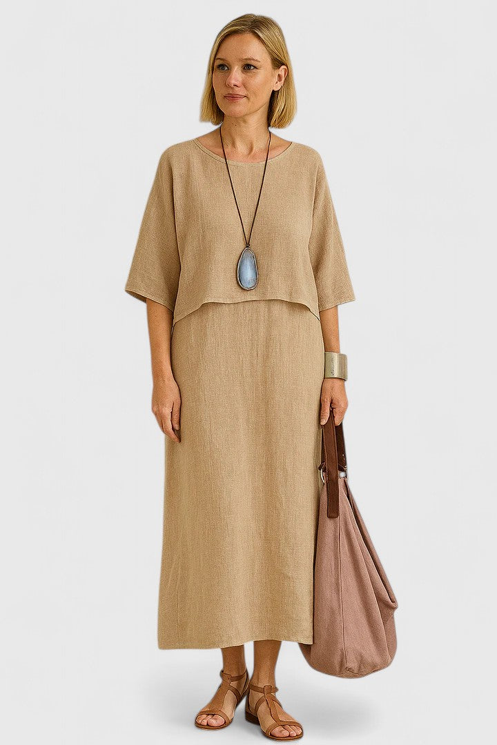 Short Sleeve Cropped Top and Maxi Skirt Two Piece Set