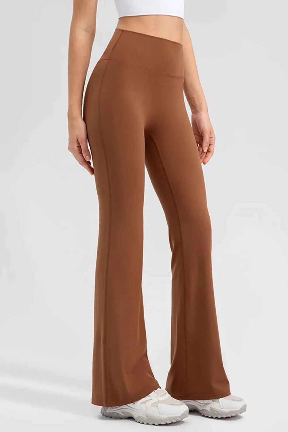 Wide Waistband High Waist Bootcut Active Leggings