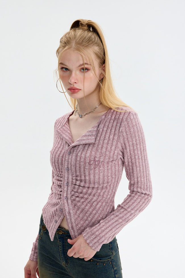 Single Breasted Knit Cardigan