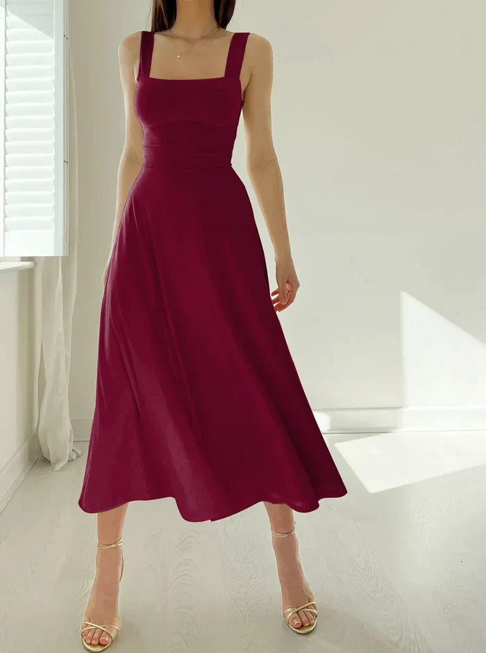 Johana Aesthetic Modern Midi Dress Elevated Occasion Wear