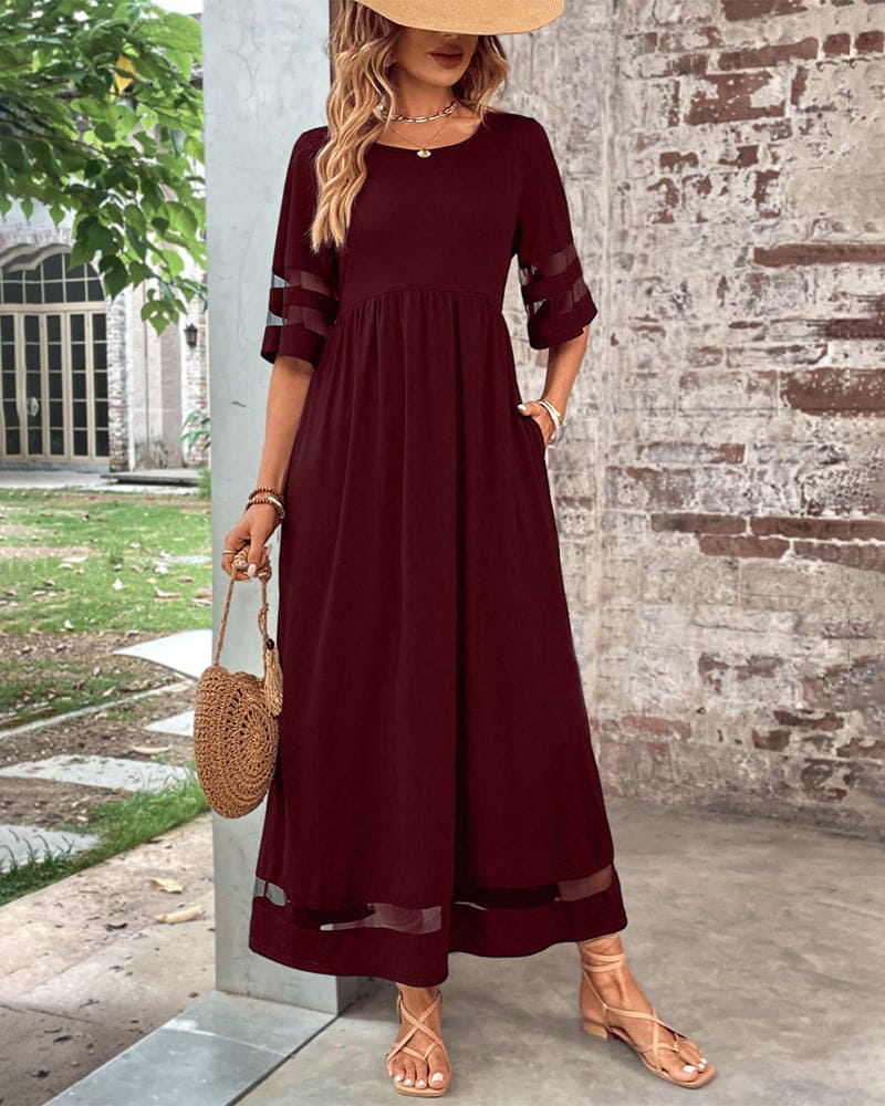 Marissa Exclusive Half Sleeve Maxi Dress Chic Silhouette Collection