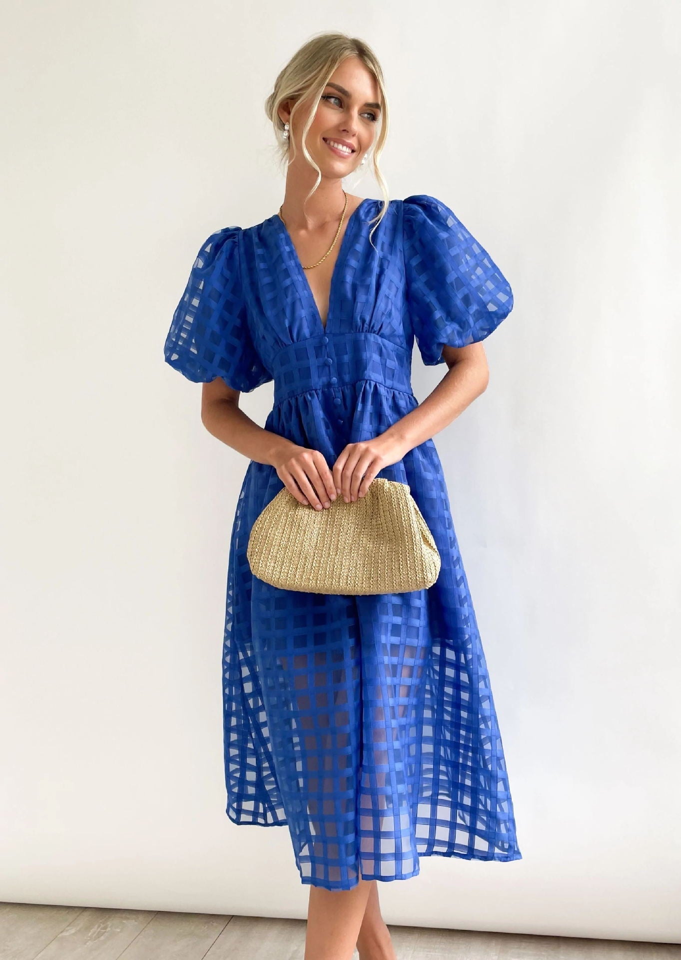 Paradise Midi Dress - Blue