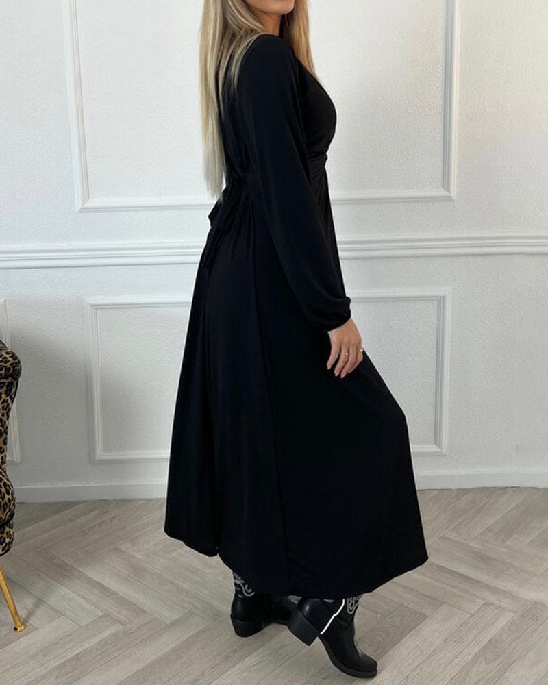 Lace Square Neck Corset Waist A-Line Midi Dress