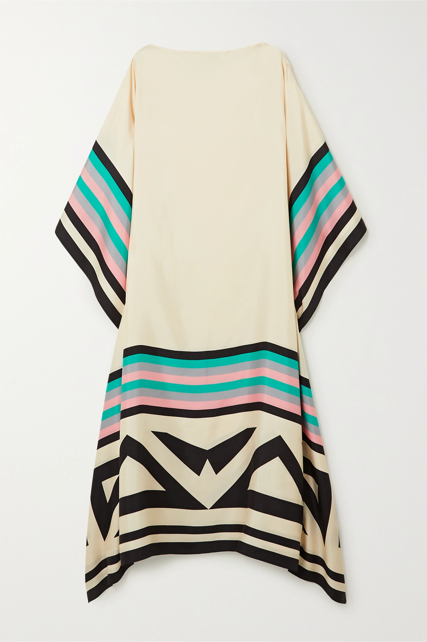 Boat Neck Batwing Sleeve Kaftan Maxi Dress 16