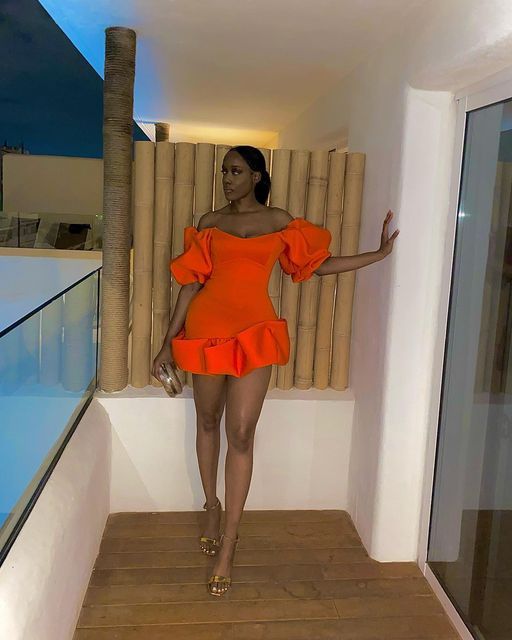 Orange Short Homecoming Dresssheath Party Dress