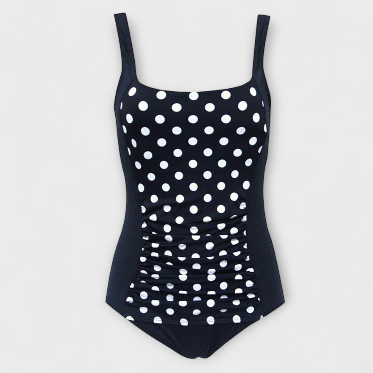 Square Neck Ruched One Piece Swimsuit