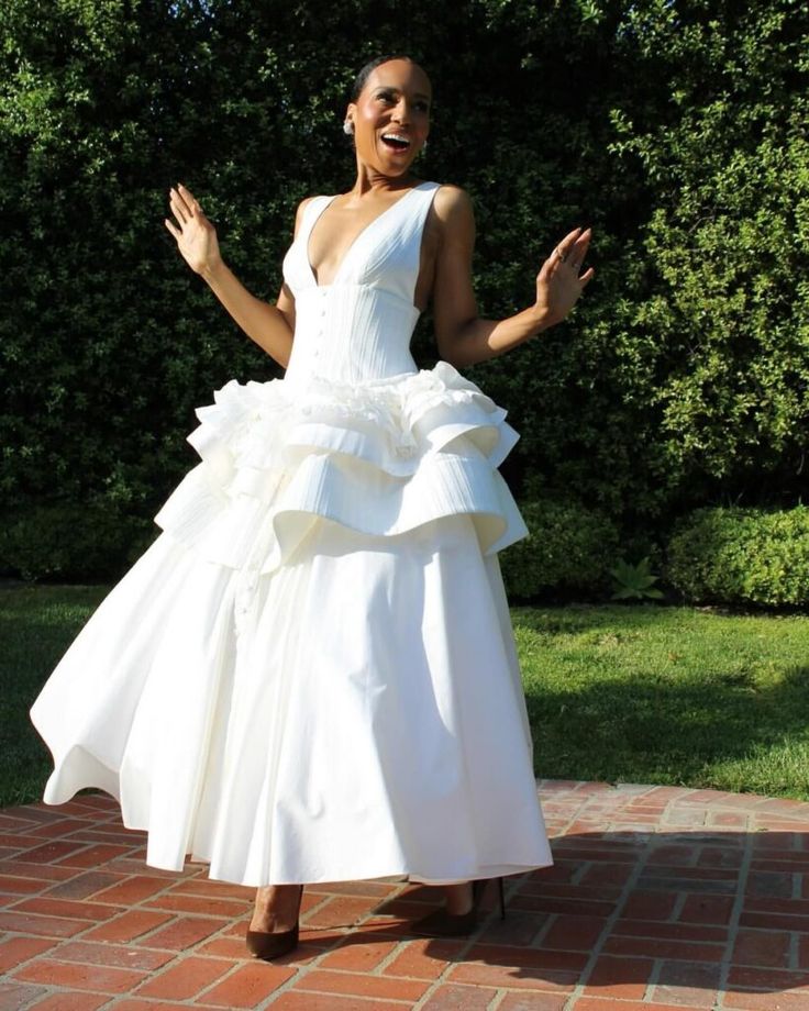 A Line White Sexy Evening Dress Ankle Length Prom Dresses   fg7567