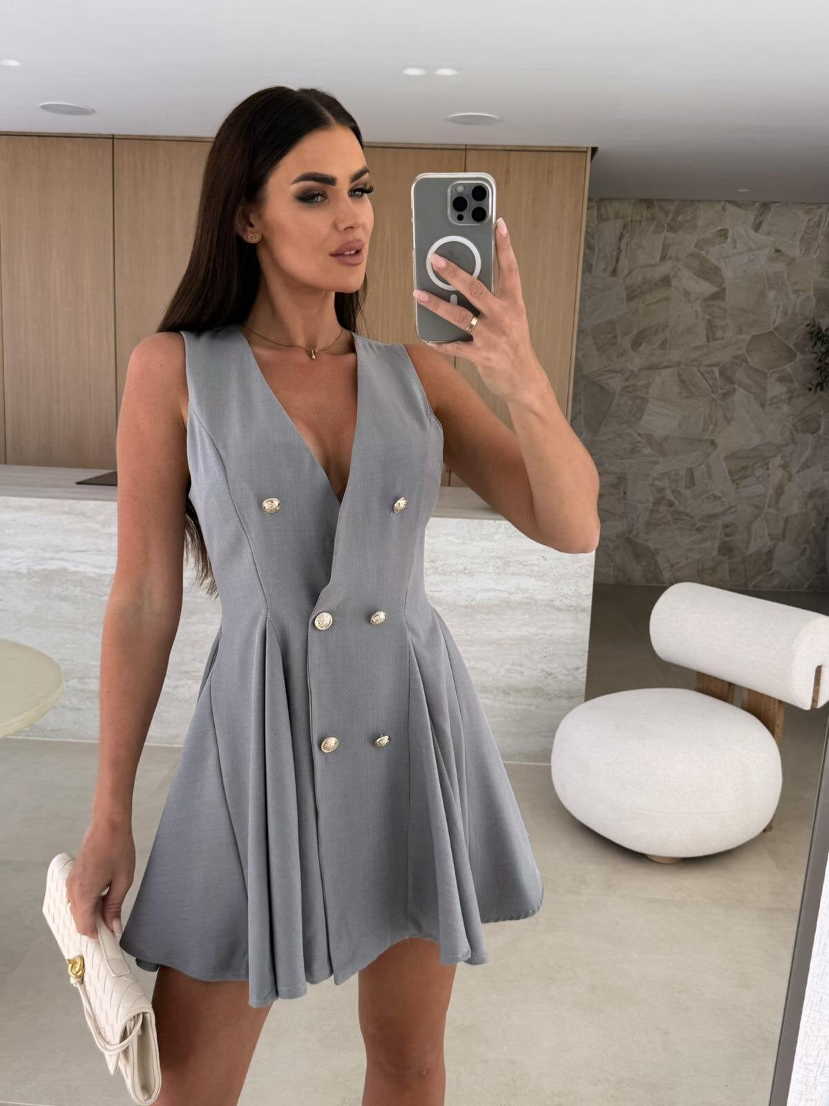 Sirico Mini Dress - Grey
