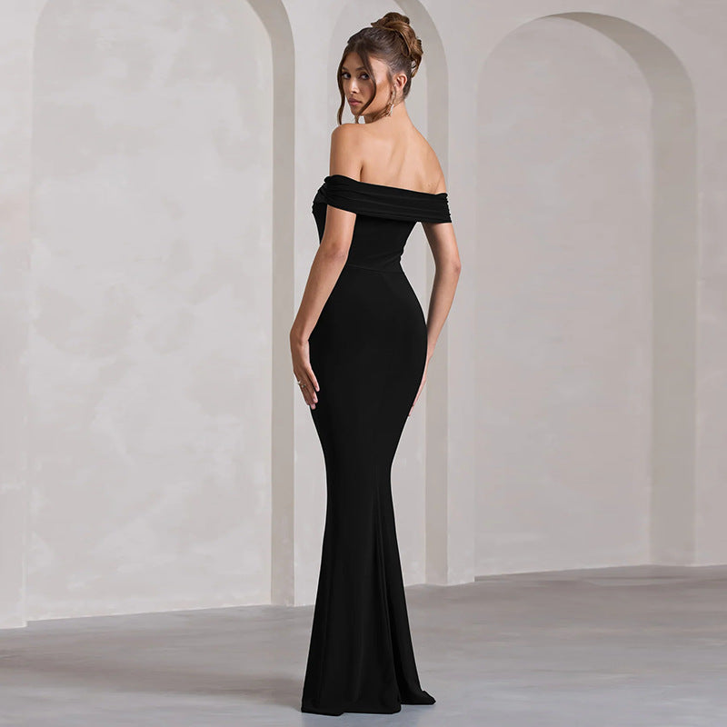 Showstopper Slit Dress Black
