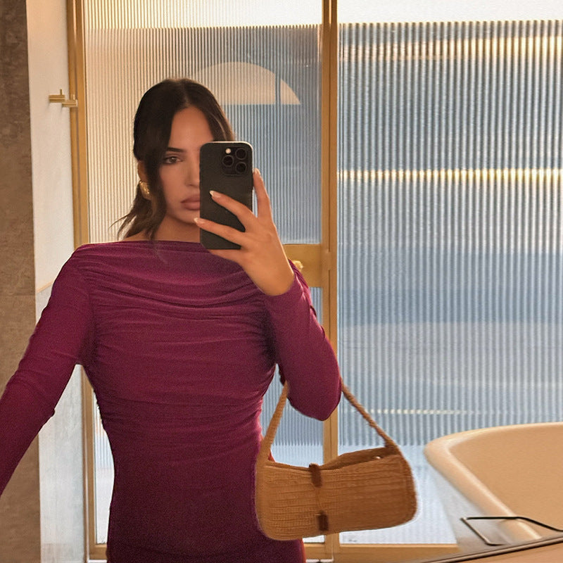 Mulberry Maxi Dress - Maroon