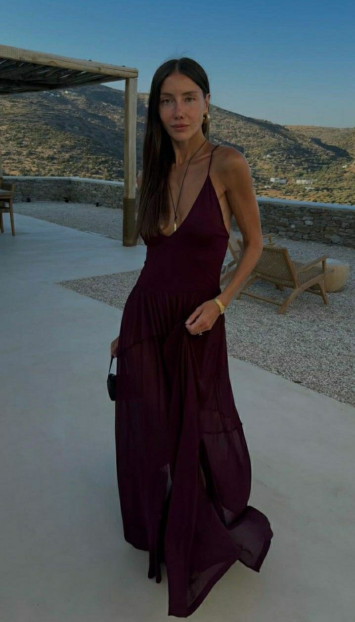 Burgundy Sexy Evening Dress Long Prom Dresses