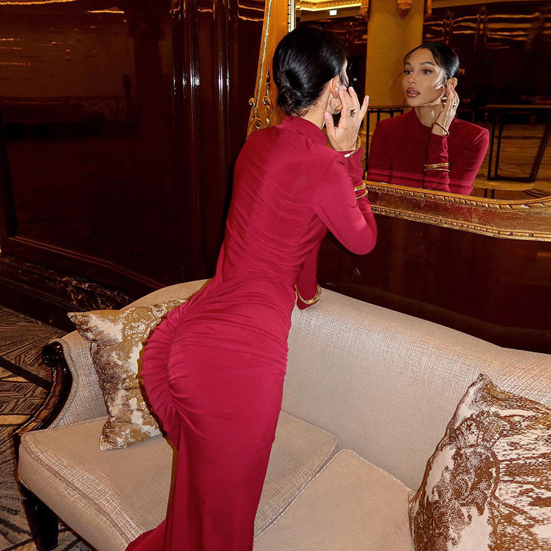 Red Rose Maxi Dress - Red