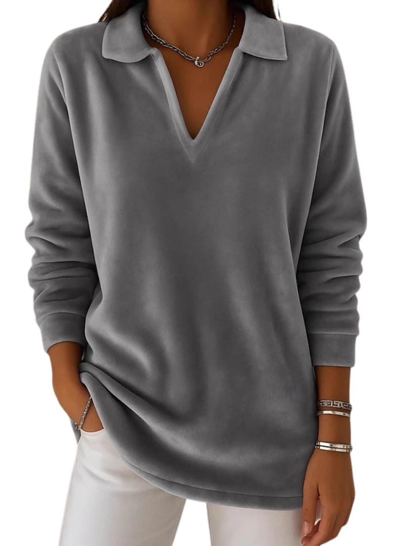 Gertie™ | Casual Long Sleeve V-neck Women's Blouse