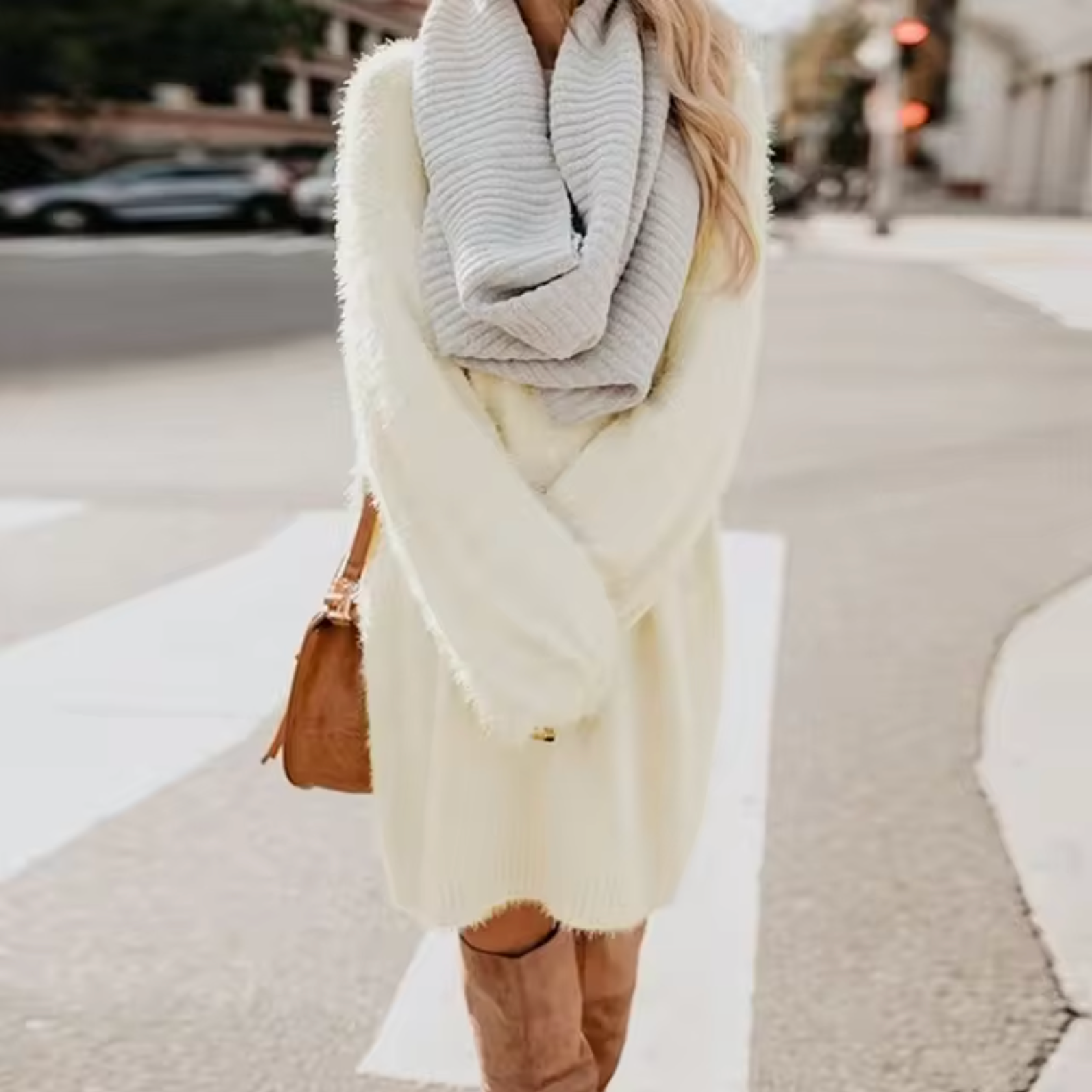 Maria Jose Cotton Knit Modern Dress with Premium Casual Styling