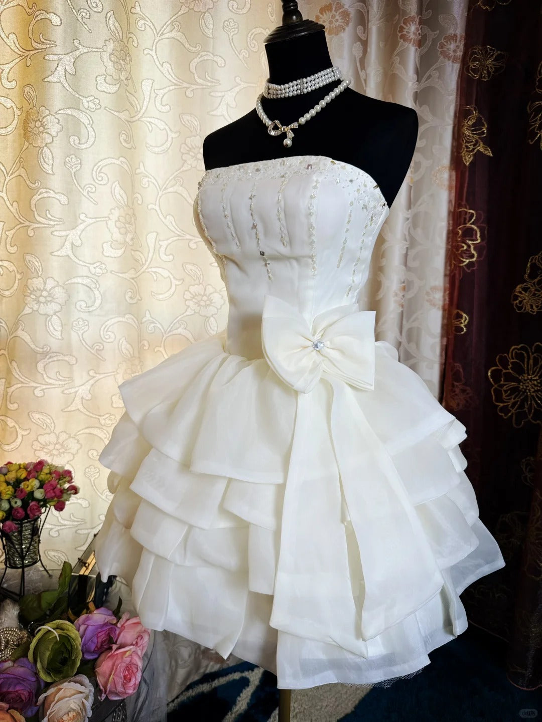 A Line Birthday Outfit Short Evening Dress Short Party Dress Vintage Homecoming Dress fg8086